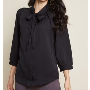 Black button-up blouse